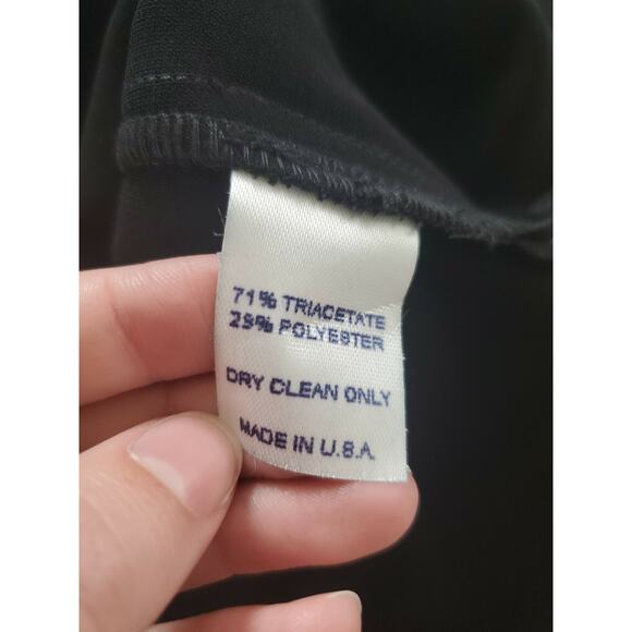 Blanque Women's Solid Black Tank Top Sz 2 Made in USA Triacetate Blend - Picture 6 of 6